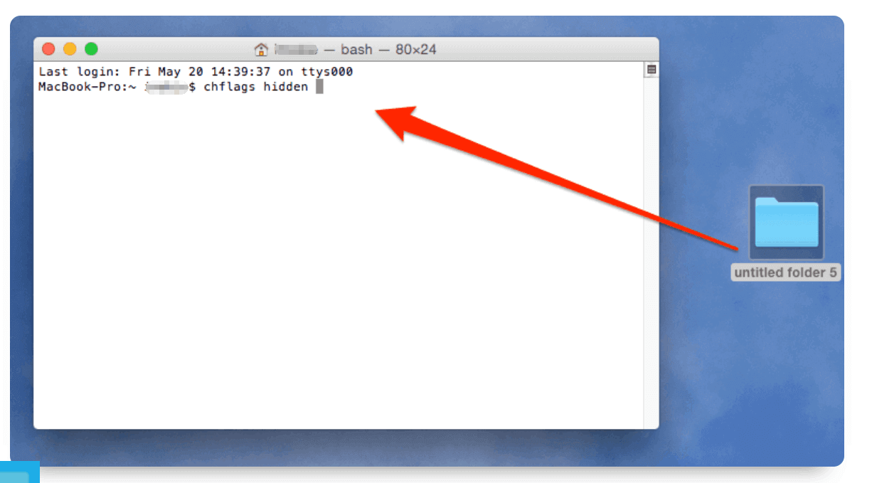 hide files on mac using terminal